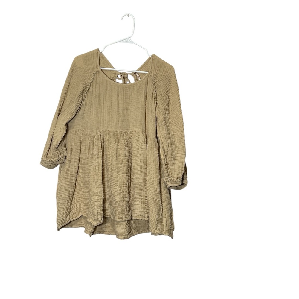 Free People Adler Tunic Dress women Casual Raglan 3/4 sleeve short,size L - Picture 4 of 9